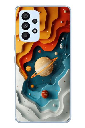 Samsung Galaxy A53 Uyumlu Uzay Renk Paleti Baskılı Silikon Kılıf