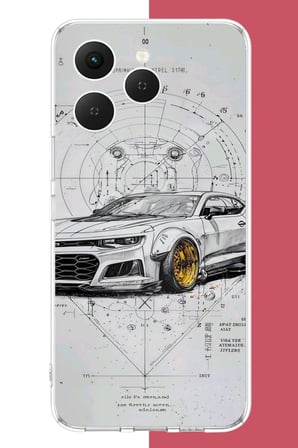Tecno Spark 40 Uyumlu camaro Baskılı Silikon Kılıf