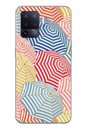 Oppo Reno 5 Lite Uyumlu Şemsiyeler Baskılı Silikon Kılıf