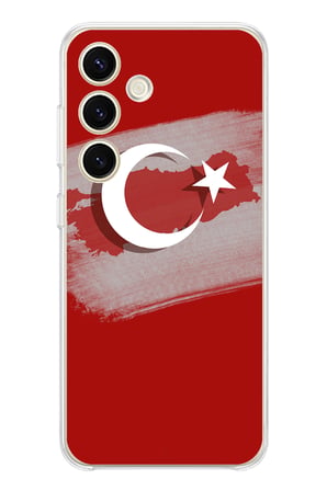 Samsung Galaxy S24 Uyumlu Türkiye Harita Detaylı Türk Bayrağı Baskılı Silikon Kılıf