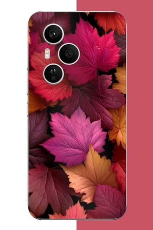 Honor 400 PRO Uyumlu Kızıl Sonbahar Yaprakları Baskılı Silikon Kılıf