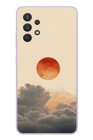 Samsung Galaxy A32 Uyumlu Bulut ve Güneş Baskılı Silikon Kılıf