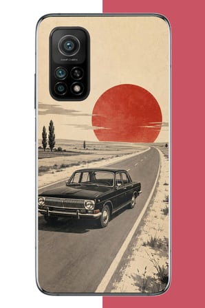 Xiaomi Mi 10T-10T PRO Uyumlu Kızıl Güneşe Doğru Baskılı Silikon Kılıf