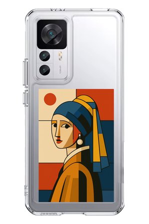 Xiaomi Mi 12T-12T PRO Uyumlu Bauhaus İnci Küpeli Kız Baskılı Silikon Kılıf