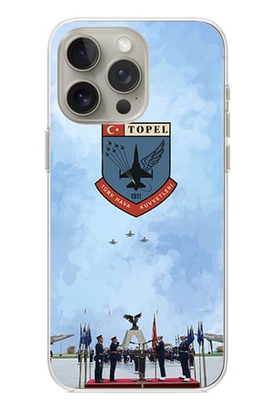 iPhone 15 PRO Uyumlu Türk Hava Kuvvetleri Baskılı Silikon Kılıf
