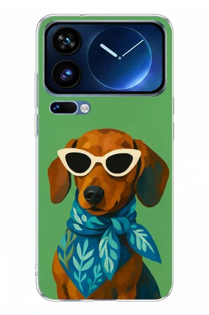 Xiaomi 17 Pro Max Uyumlu Cool Dachshund Köpek Baskılı Silikon Kılıf