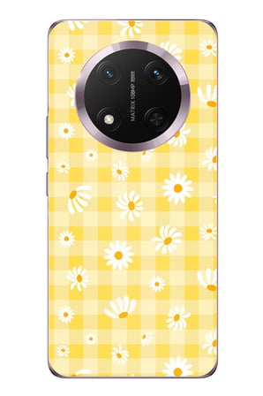 Honor Magic 7 Lite Uyumlu Sarı Papatya Bahçesi Baskılı Silikon Kılıf