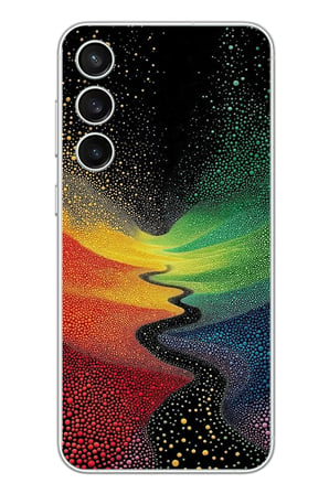 Samsung Galaxy S23 Fe Uyumlu Renkli Yollar Baskılı Silikon Kılıf
