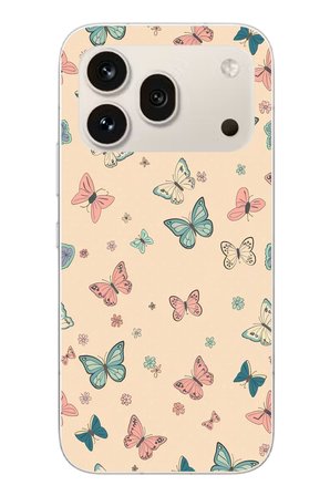 Honor 600 Pro Uyumlu Renkli Kelebekler Baskılı Silikon Kılıf