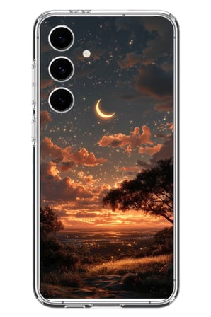 Samsung Galaxy S24 FE Uyumlu Ay Gecesi Baskılı Silikon Kılıf