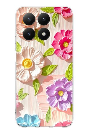 Xiaomi Mi 15T PRO Uyumlu Renkli Çiçek Bahçesi Baskılı Silikon Kılıf