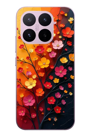 Xiaomi 17T
 Uyumlu Sonbahar Çiçekleri Baskılı Silikon Kılıf