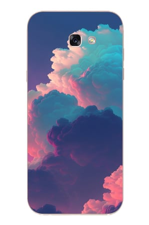 Samsung Galaxy A7 (2017) Uyumlu Renkli Doğal Bulutlar Baskılı Silikon Kılıf