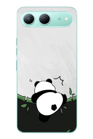 Tecno Spark 40 5G Uyumlu Bambuya Çıkan Panda Baskılı Silikon Kılıf