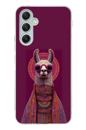 Samsung Galaxy A34 Uyumlu Kozmik Lama Baskılı Silikon Kılıf