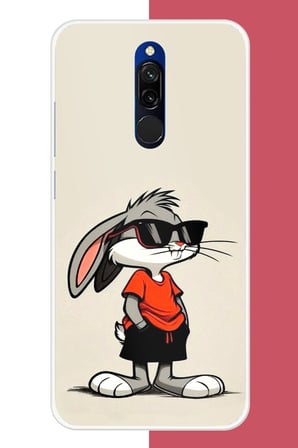 Redmi 8 Uyumlu bagsbuny 1 Baskılı Silikon Kılıf