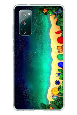 Samsung Galaxy S20 FE Uyumlu Tatil Kumsal Gecesi Baskılı Silikon Kılıf