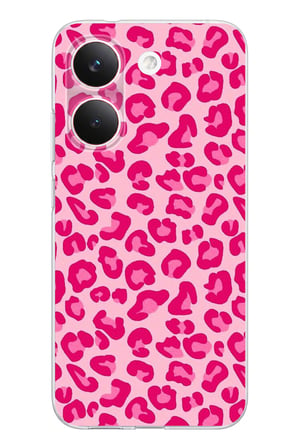 POCO X8 PRO Uyumlu Pembe Leopar Tasarımlı Baskılı Silikon Kılıf