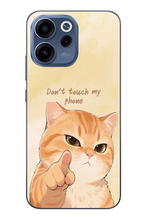 Oppo Reno 15F Uyumlu Dont Touch My Phone Baskılı Silikon Kılıf