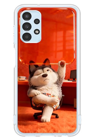 Samsung Galaxy A13 Uyumlu Keyifli Köpek Baskılı Silikon Kılıf