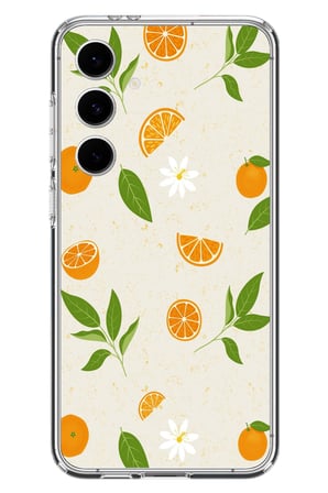 Samsung Galaxy S24 FE Uyumlu Mandalinalar Baskılı Silikon Kılıf