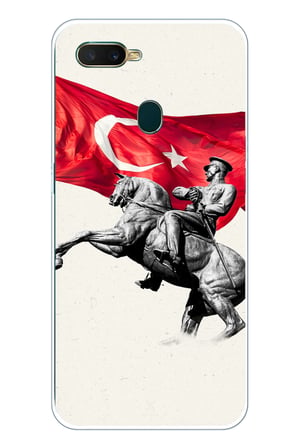 Oppo A5S-AX7-A12 Uyumlu Onur Anıtı Detaylı Atatürk Baskılı Silikon Kılıf