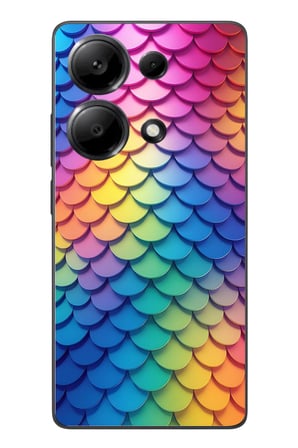 Redmi Note 13 Pro 4G Uyumlu Gökkuşağı Renkleri Baskılı Silikon Kılıf