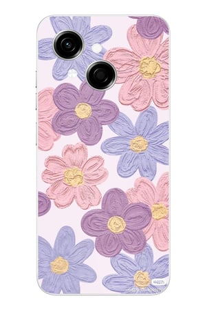 Tecno Spark GO 1 Uyumlu Renkli Papatyalar Sulu Boya Baskılı Silikon Kılıf