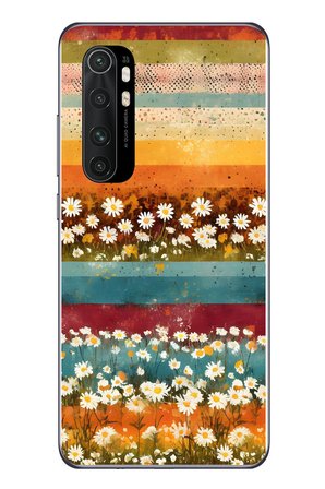 Xiaomi Mi 10 Lite Uyumlu Çiçek Katmanları Baskılı Silikon Kılıf