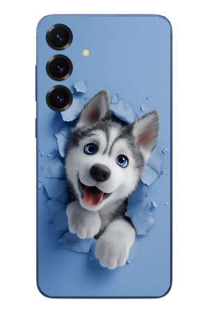 Samsung Galaxy S25 Plus Uyumlu Sibirya Kurdu Baskılı Silikon Kılıf
