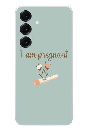 Samsung Galaxy S25 Uyumlu I'm Pregnant Baskılı Silikon Kılıf