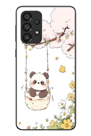 Samsung Galaxy A33 Uyumlu Sallanan Panda Baskılı Silikon Kılıf