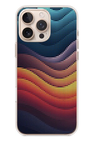 İphone 16 Pro Max Uyumlu Noktalı Renkler Baskılı Silikon Kılıf