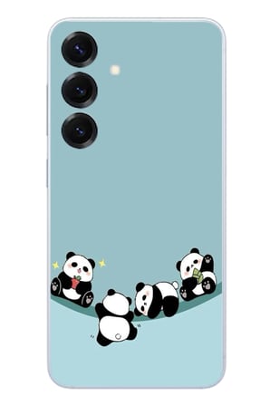 Samsung Galaxy S25 Uyumlu Panda Ailesi Baskılı Silikon Kılıf