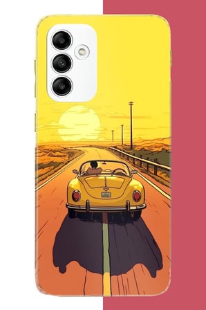 Samsung Galaxy A05s Uyumlu Gün Batımına Yolculuk Baskılı Silikon Kılıf
