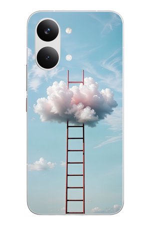 POCO X8 Pro Max Uyumlu Buluta Çıkan Merdiven Baskılı Silikon Kılıf