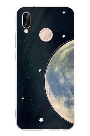 Huawei P20 Lite Uyumlu Minimalist Galaksi Yıldızlı Gece Baskılı Silikon Kılıf