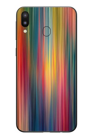 Samsung Galaxy M31 Uyumlu Gökkuşağı Karışımı Baskılı Silikon Kılıf