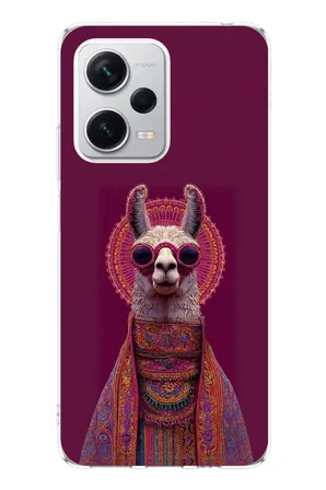Redmi Note 12 PRO PLUS Uyumlu Kozmik Lama Baskılı Silikon Kılıf