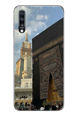 Samsung Galaxy A70 Uyumlu Manevi Huzur Kabe Kapısı Umre Baskılı Silikon Kılıf