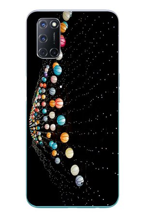 Oppo A52 Uyumlu Gezegenlerin Dansı Baskılı Silikon Kılıf