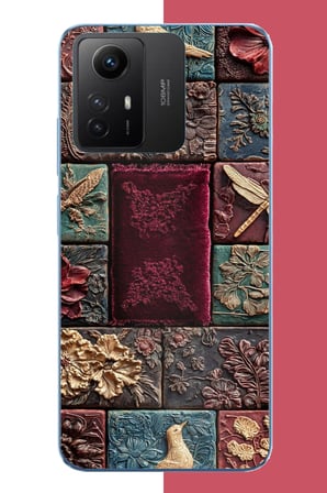 Redmi Note 12S Uyumlu kumaş blok Baskılı Silikon Kılıf
