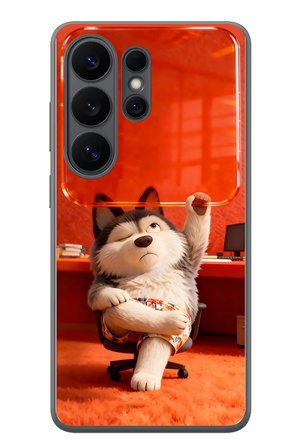 Samsung Galaxy S26 Ultra Uyumlu Keyifli Köpek Baskılı Silikon Kılıf