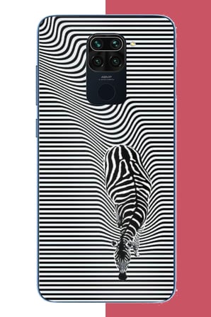 Redmi Note 9 Uyumlu Abstract zebra Baskılı Silikon Kılıf