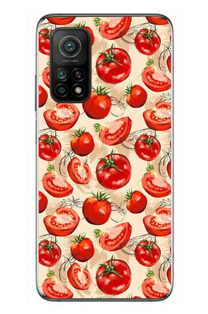 Xiaomi Mi 10 T Uyumlu Domatesler Baskılı Silikon Kılıf