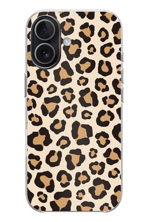 iPhone 17 Uyumlu Vahşi Zarafet Leopar Desenli Baskılı Silikon Kılıf