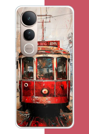 Vivo V50 Lite Uyumlu Taksim Tramvay Baskılı Silikon Kılıf