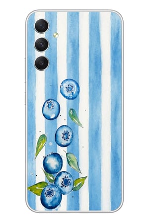 Samsung Galaxy A34 Uyumlu Yaban Mersinleri Baskılı Silikon Kılıf