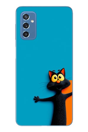 Samsung Galaxy M52 Uyumlu Kedi Uyarısı Baskılı Silikon Kılıf