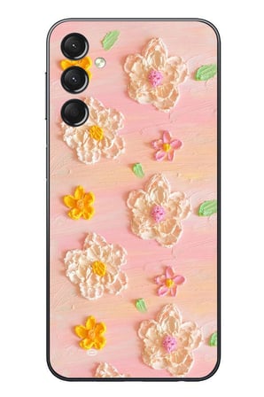 Samsung Galaxy A24 Uyumlu Pastel Papatya Baskılı Silikon Kılıf